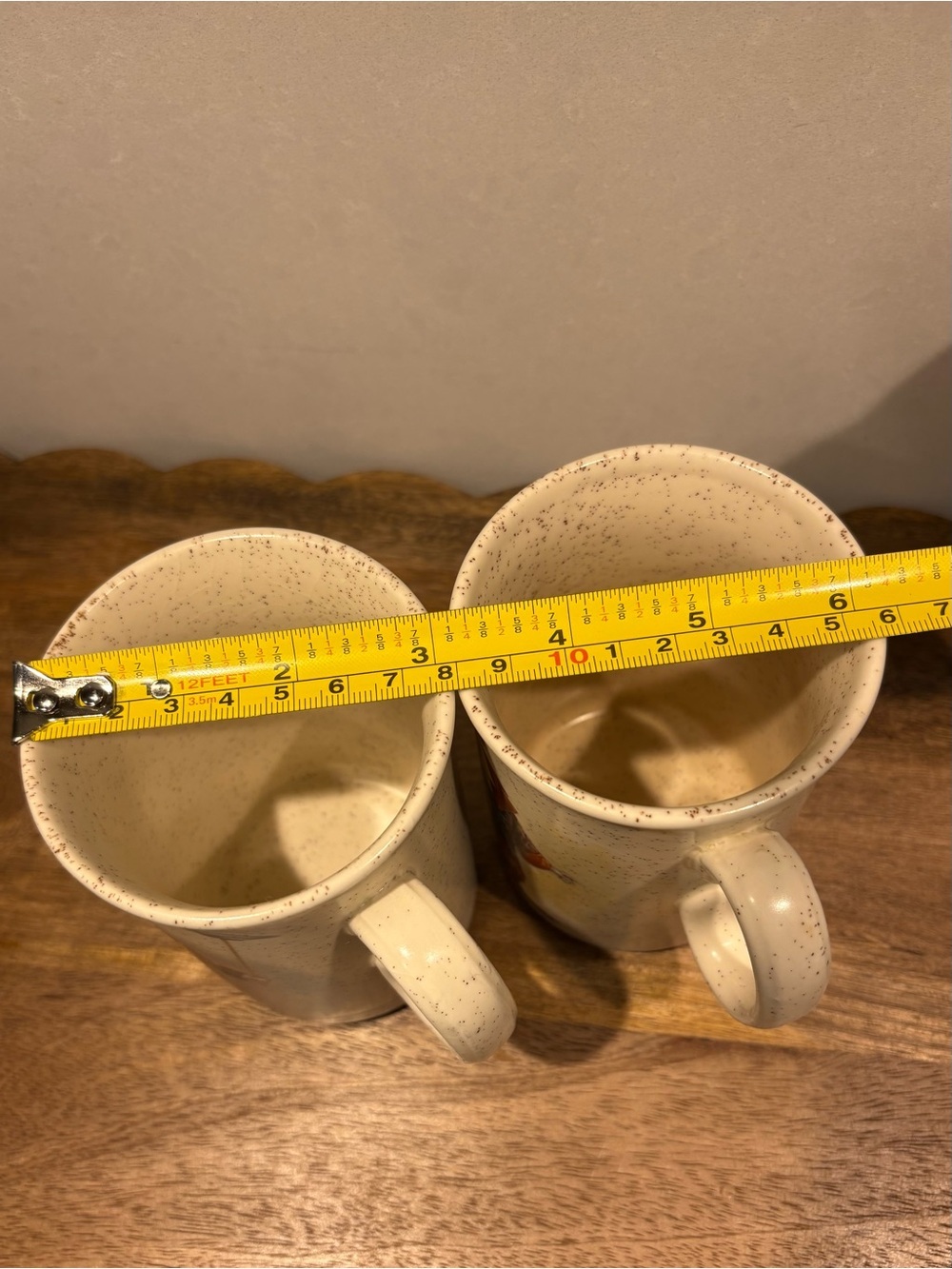 Vintage Clown Speckled Stoneware Mugs - Set of 2 - Made in England Cups - Picture 13 of 13